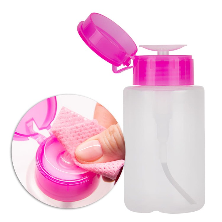 Dozownik z pompką na płyny różowy 150 ml
