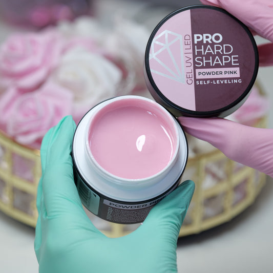 Żel budujący PRO HARD SHAPE BUILDER GEL POWDER PINK (samopoziomujący)