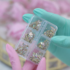 Kryształki Nail Diamond, cyrkonie, mix, gold