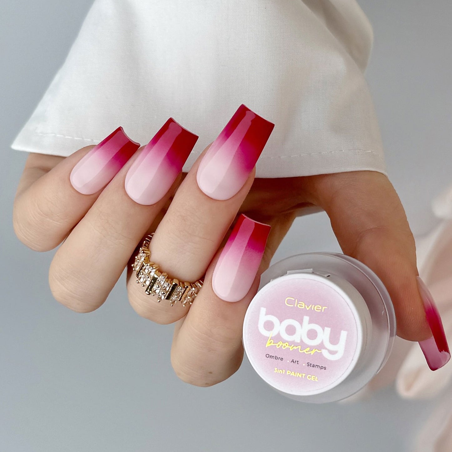 Baby Boomer żel 3w1 Clavier, Ombre, Art, Stamps, C01 „Euphoria”, 3g. (Paint)