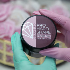 Żel budujący PRO HARD SHAPE BUILDER GEL POWDER PINK (samopoziomujący)