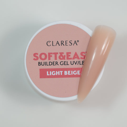 Żel budujący SOFT&EASY builder gel light beige (samopoziomujący)